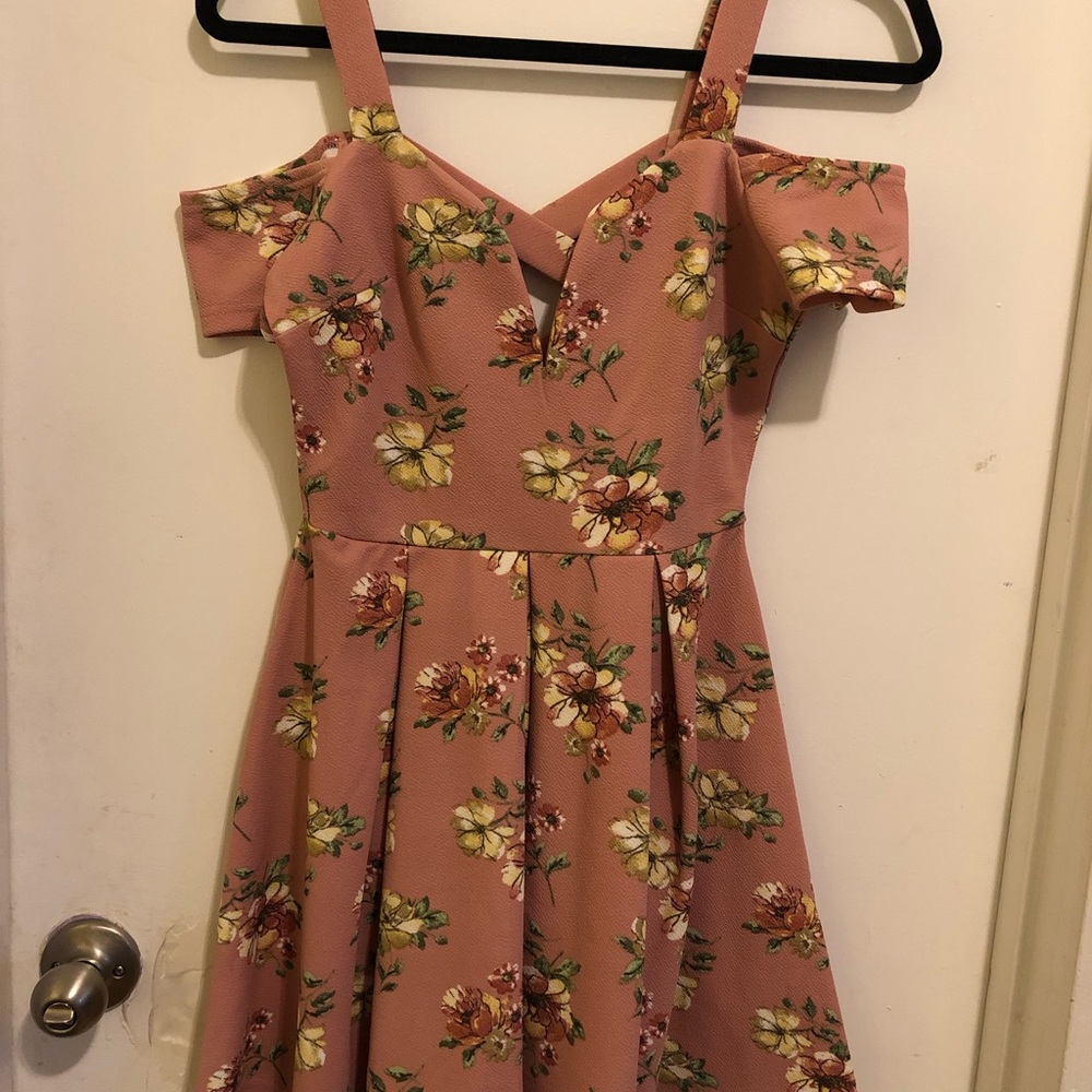 Target rose pink/floral sleeveless dress